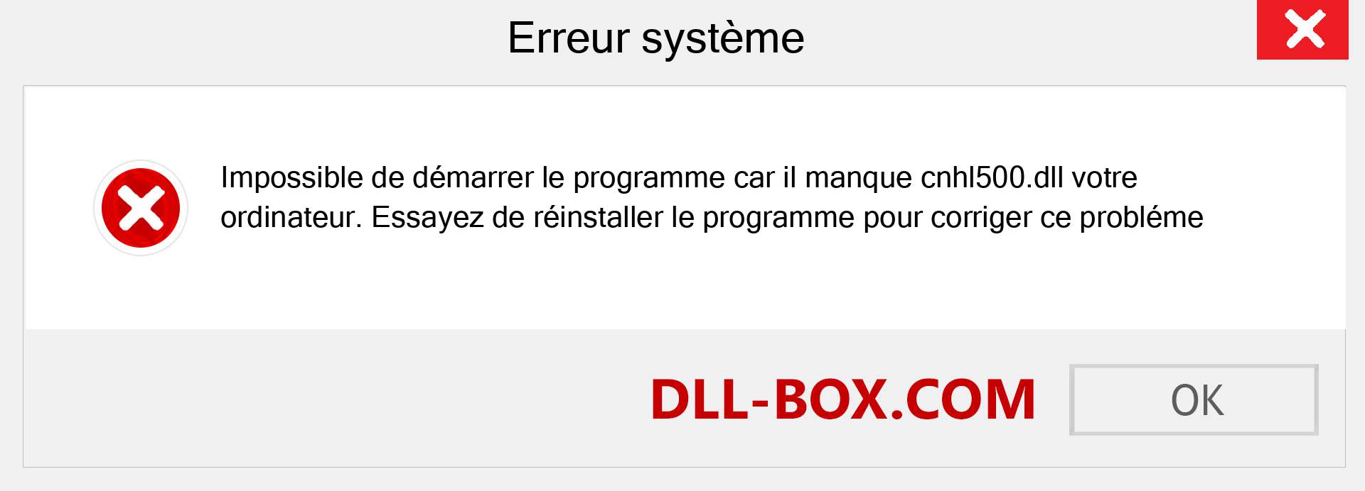 Le fichier cnhl500.dll est manquant ?. Télécharger pour Windows 7, 8, 10 - Correction de l'erreur manquante cnhl500 dll sur Windows, photos, images